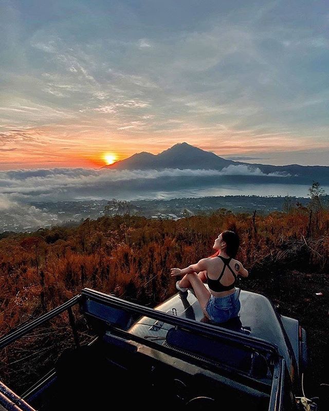 Morning view with Mt.Batur as