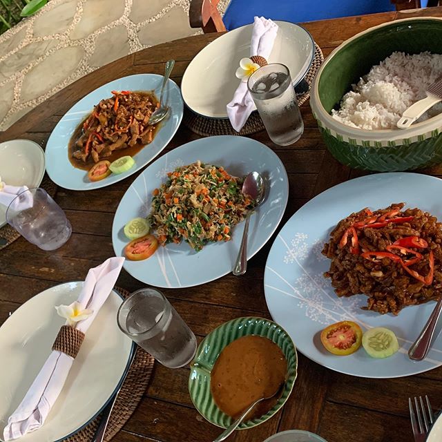 Very traditional Balinese dinner