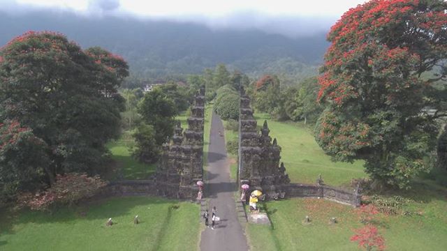 Drone view of some Bali landmarks  .