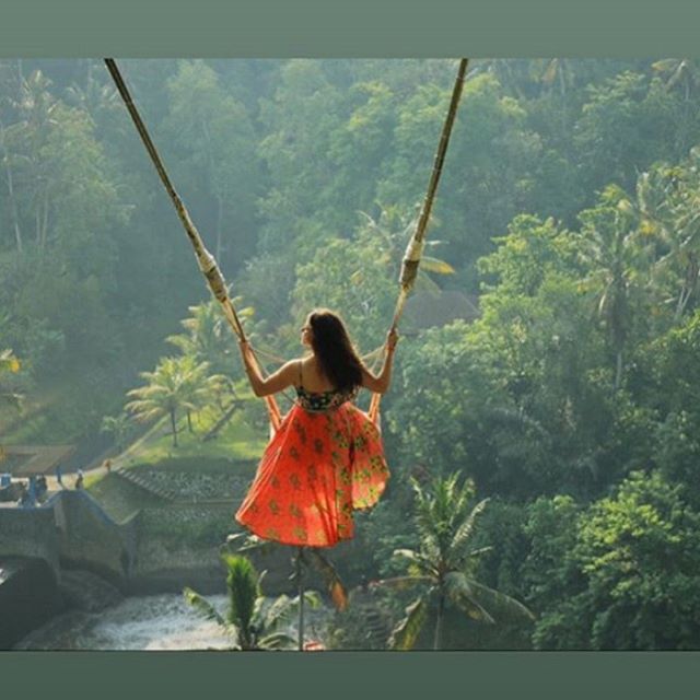 Getting into the swing of things in Bali .