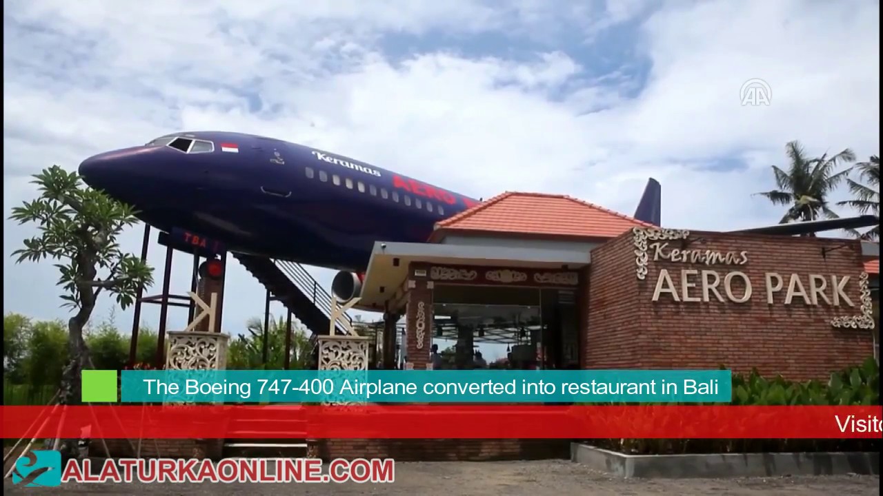 The Boeing 747 400 Airplane converted into restaurant in Bali