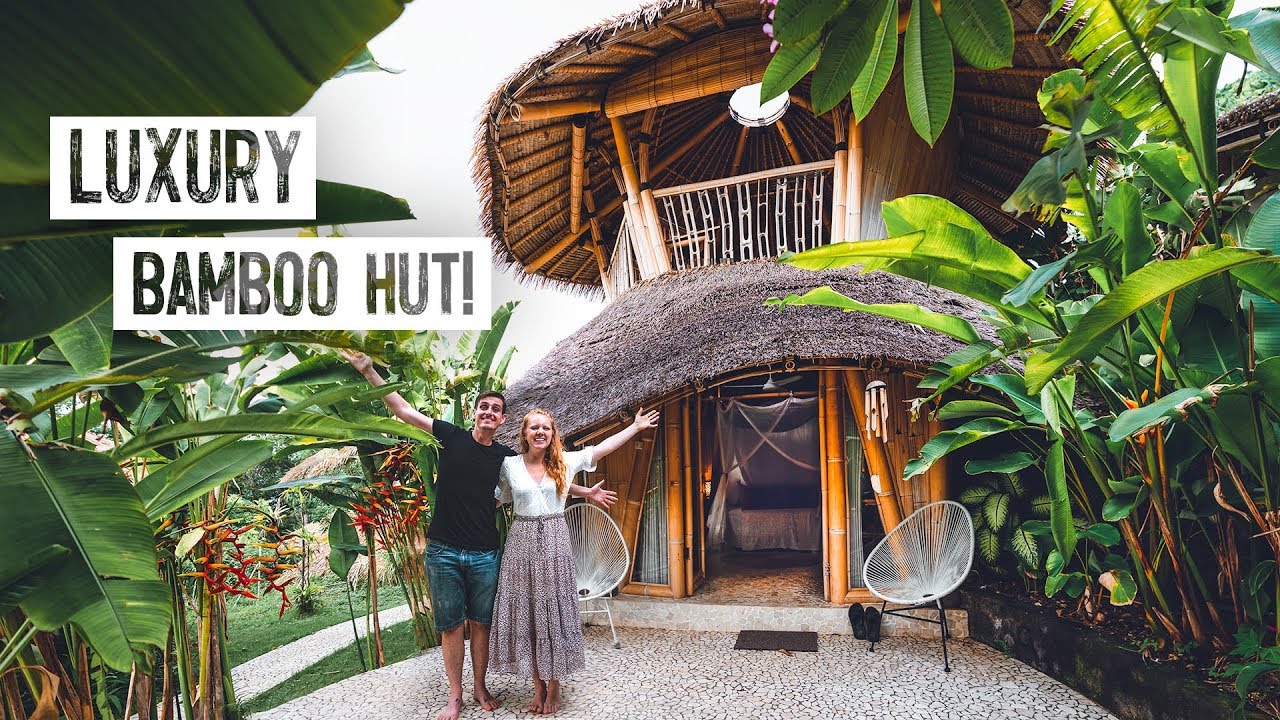 We Stayed in a LUXURY Bamboo Villa in Bali! Full Tour + Crazy Indonesian Fire Dance 🔥